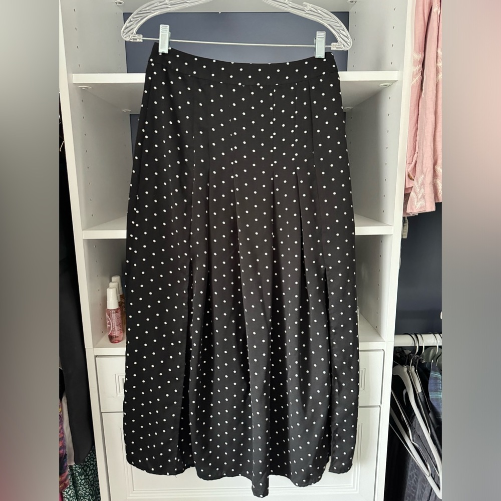 Polka dot midi skirt